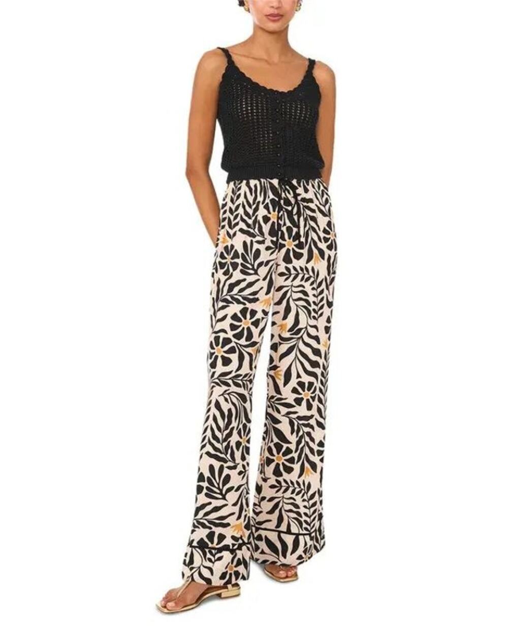 NWT 1.State Pointelle Pure Cotton Open Crochet Knit Tank Top
